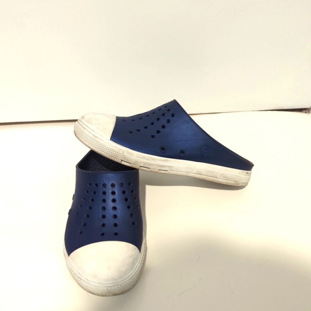 Buddy Colzulo Slip On Shoes Size Women's 7 Made in Italy Navy Blue White